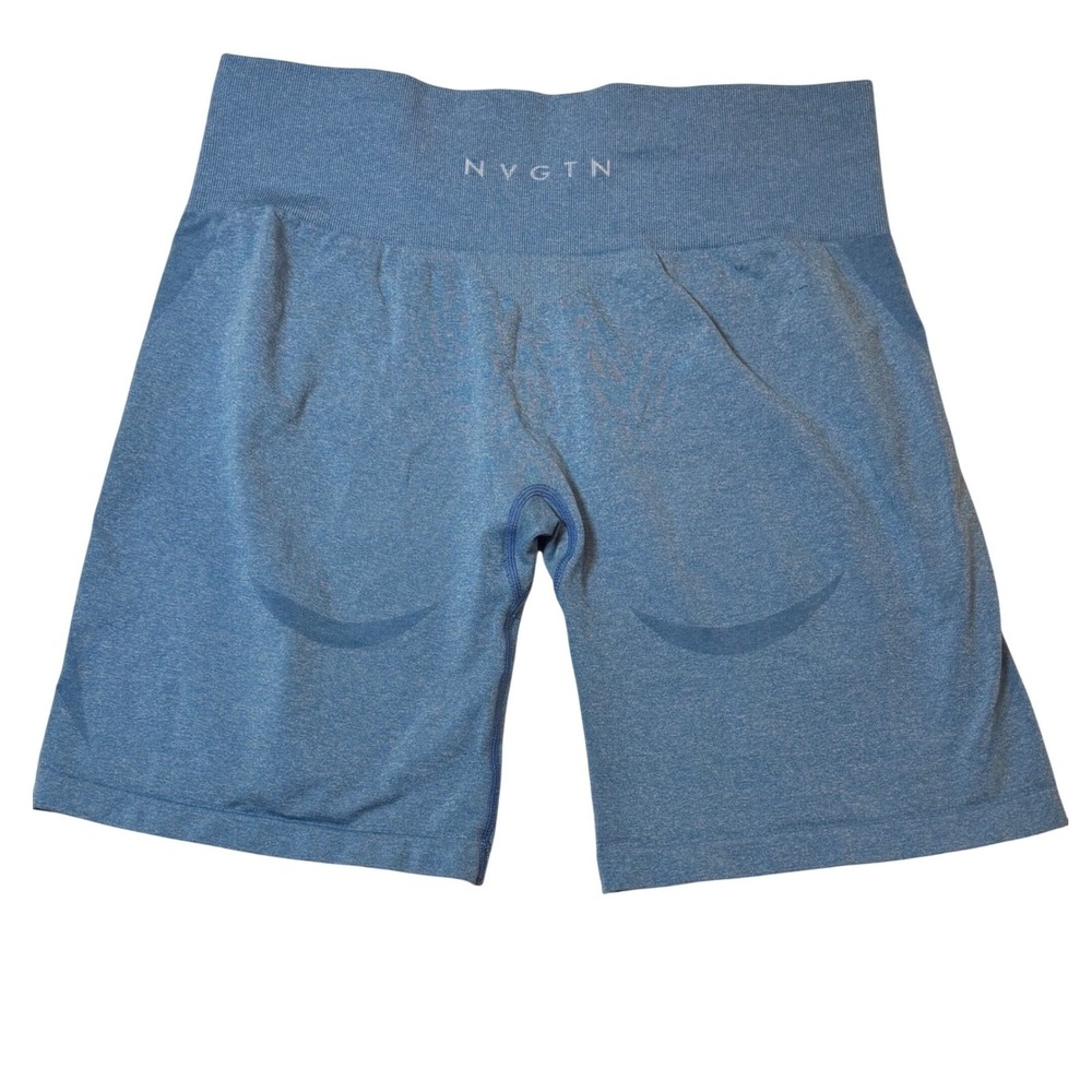 NVGTN‎ Seamless Biker Shorts Women large Blue Excellent Butt Contour High Waist